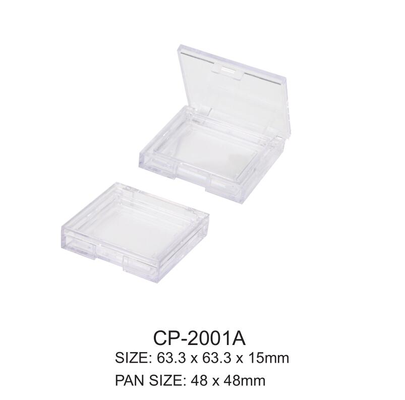 Clôlier de fard à paupières en plastique carré Case compact CP-2001a