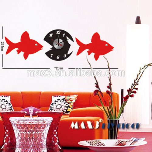 Max3 DIY Wall Sticker Clock Red Heart * DIY Wall Sticker Clock 10D058