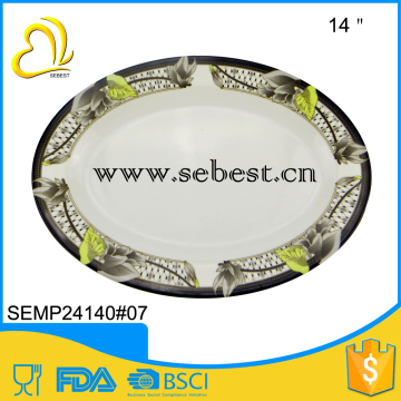 melamine oval plate & tray