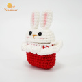 Rote und weiße Stitching Rabbit Bluetooth-Kopfhörerhülle