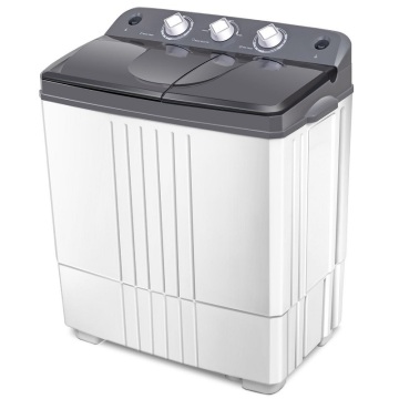 COSTWAY 16 Lbs Twin-tub Portable Mini Washing Machine All-In-One Automatic Freestanding Top Loading washer machine