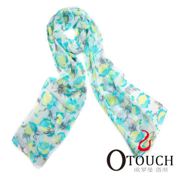 Fashion lady print silk turkish scarves