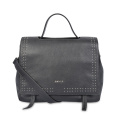 Borsa tote Whitney grande in pelle con borchie convertibile nera