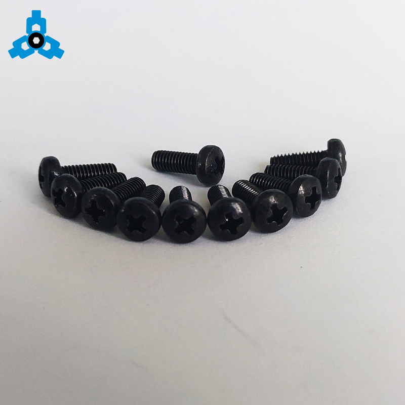 DIN7985 Black Phillips Cross Pan Head Carbon Steel Machine Screw OEM Stock Support