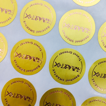 Round Shape Custom Stickers Gold Paper Labels