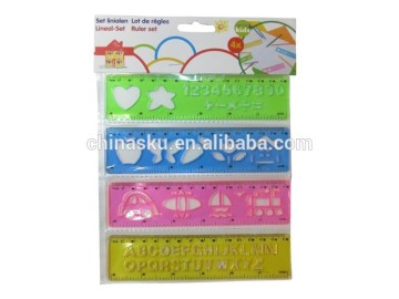 Plastic stencil scale ruler