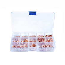 Copper Gasket Set 100PCS Copper Oil Seal Gasket Box