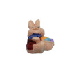 Nouveautés Miniatures en résine pour l&#39;artisanat de lapin 3D de Pâques pour la fabrication de broche