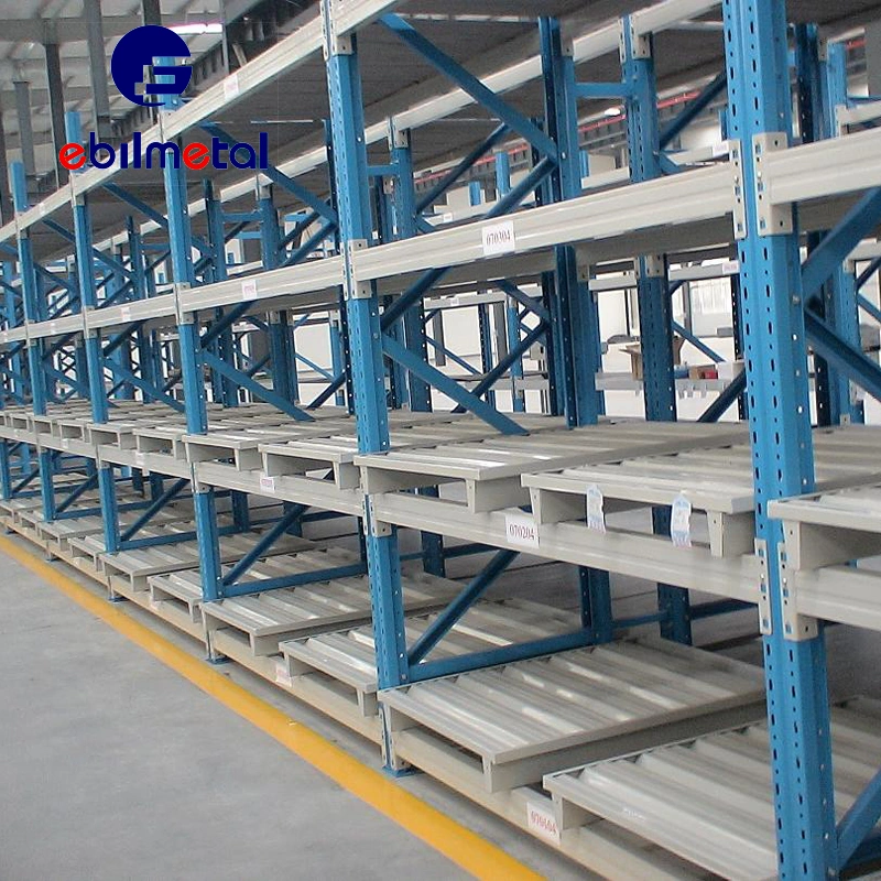 Q235 Cold Steel Metal Push Back Warehouse Rack