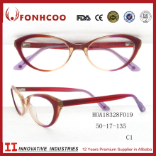 FONHCOO Manufacturer Wine Colored Women Plastic Injection Optical Eye Glasses Frame
