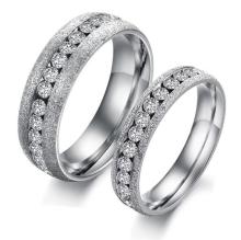 Nice zircon couple rings stainless steel, ring couple