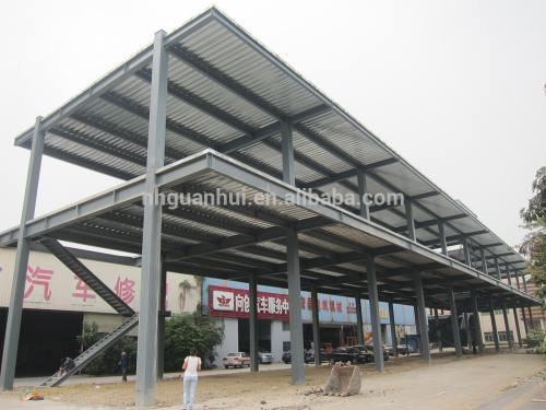 Epoxy coated pre fabricated two story steel structure building