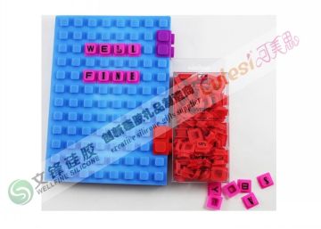 Customize Creative Diy Puzzle Silicone Book Cover With Square Dot