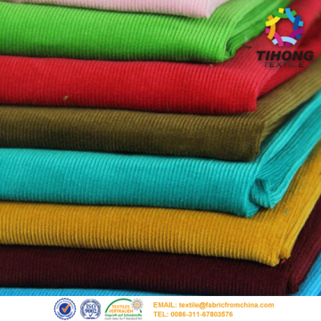 Dyed corduroy fabric for garment