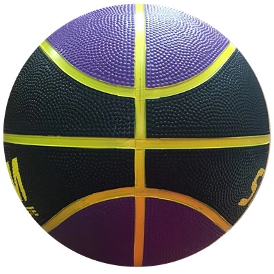 Purple Black Rubber Material Basketball Size 7