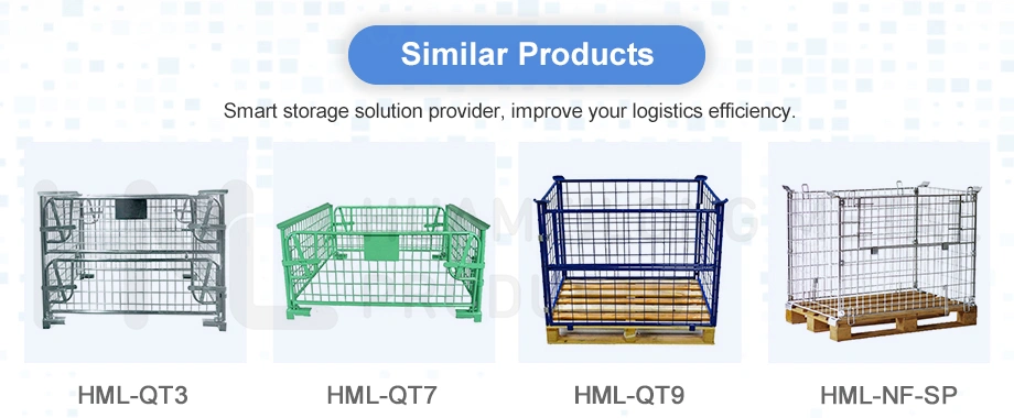 High Quality Galvanized Durable Portable Stacking Mesh Pallet Storage Cages