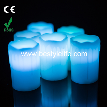 rechargeable color changing flameless candle light