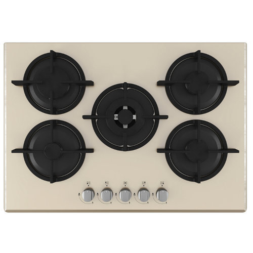 Hob Gas Built-In Enamelled 75cm