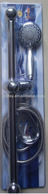 Rain plastic shower head sliding bar with thermostatic shower bar