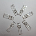 Mini clip de plástico transparente