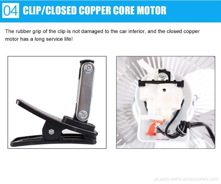 Fã de ventilação de carros de 12 volts