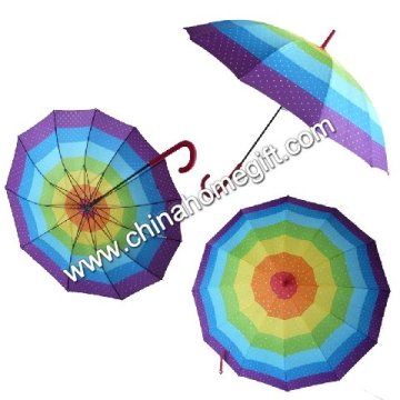 Colorful rainbow umbrella