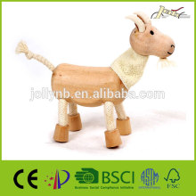 Natural Goat Wooden Animals Toy for Kids Education Training