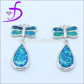 925 sterling silver earring rhodium platting inlay opal jewelry