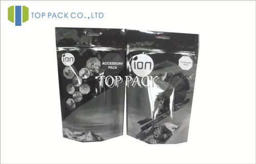 Food Foil Stand Up Pouches With Plane Hole , Aluminum Foil Packaging Bag