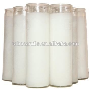 glass jar 7 day candles/ christian candles 8 glass jar candle