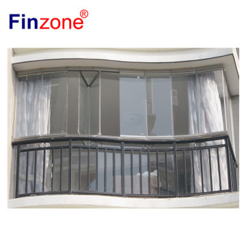 Frameless Terrace Glass Door: Foldable Style Exterior Balcony Glazing Door