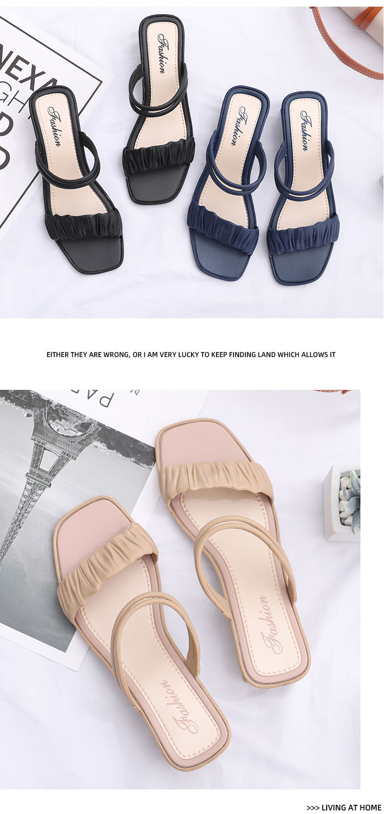 2021 Summer Beach Garden Fashion Sandals For Women Designer shoes Anti-Slip Sandals for women Mid-heel Sandals