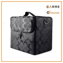professional fabric soft makeup bag case with extendable trays
