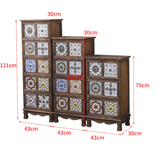 Wooden Accent Living Room Storage Cabinet