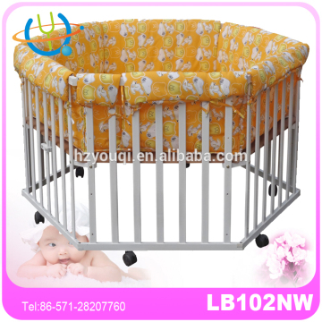 Indoor white baby play yard/crib factory price