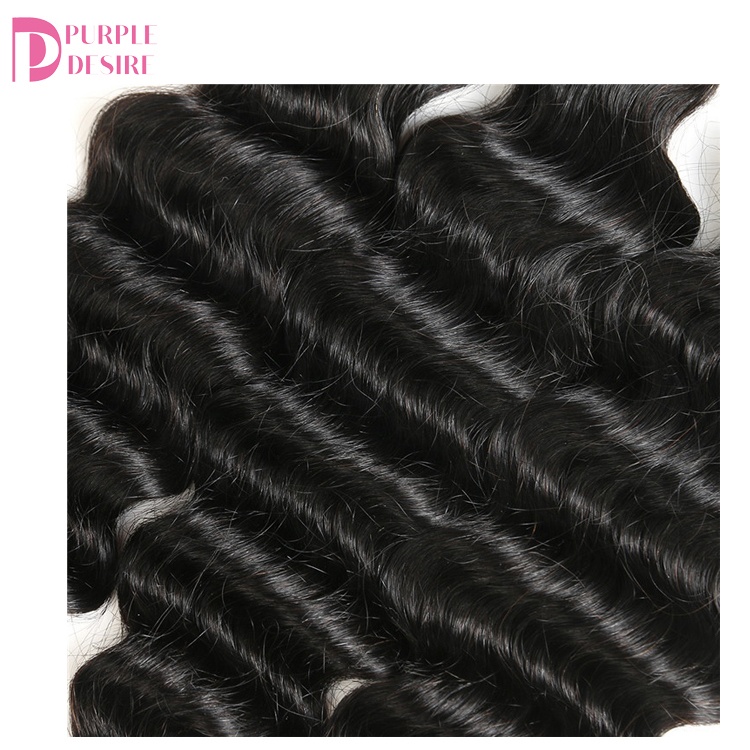 Xuchang hair factory deep wave bundles with closure Wholesale deep wave bundles with closure deep wave bundles with closure