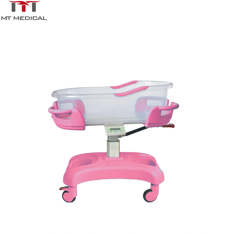 Movable Adjustable ABS Plactis Stainless Steel Baby Crib for Hospital