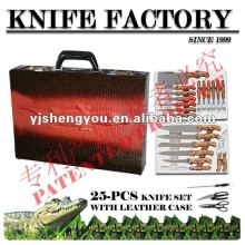 case knives leather case