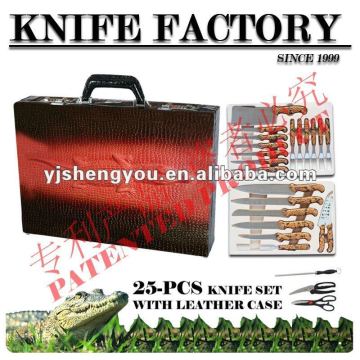 case knives leather case