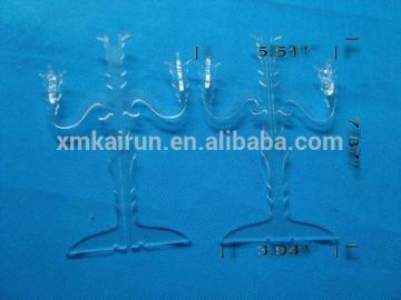 Transparent candelabra for table center/3 arm candelabra/candelabra wedding