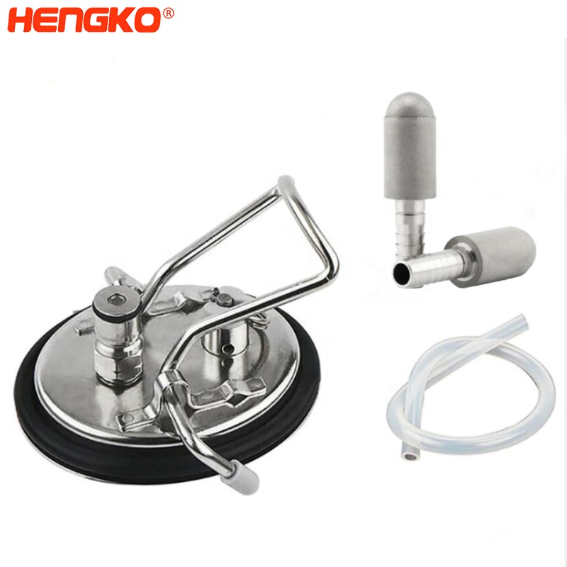 HENGKO  custom 304 stainless steel diffusion stone carbonation lid home brew lock keg beer 0.2-100 microns