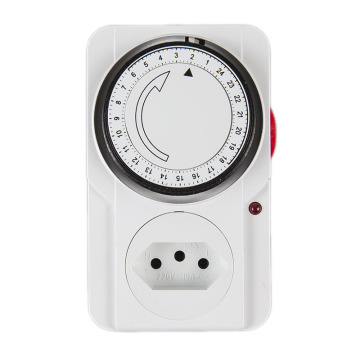 Programmable 24 Hour Timer Socket Switch for Home Appliances - 220V/10A, Brazil Origin