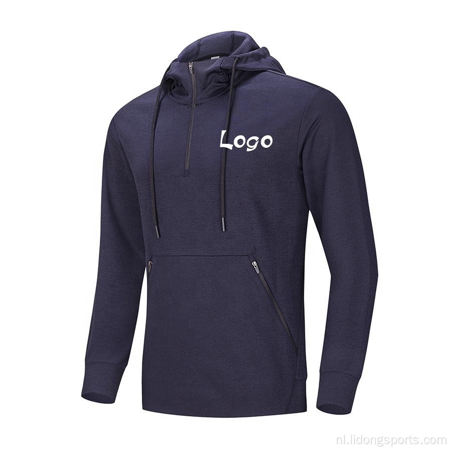 Aangepaste modeontwerp heren sporten ademende hoodies