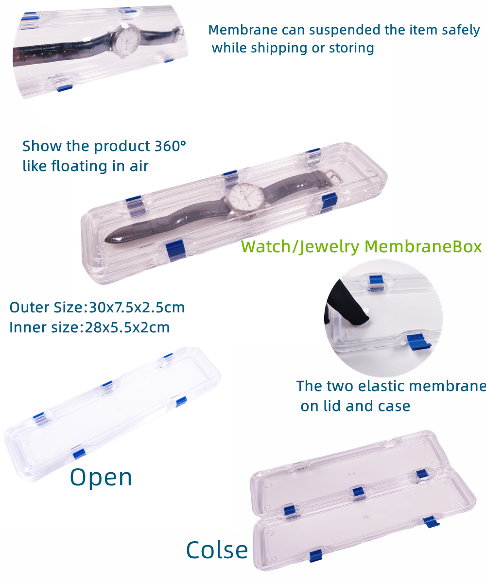 30cm Length Jewelry/Wafer Display Watch Membrane Box