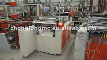 Automatic sealing and cutting plastic bag maker