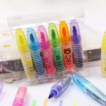 6PCS/bag Mini Highlighters pen Kawaii Animals Marking Pen Office School Supplies Stationery Highlighters