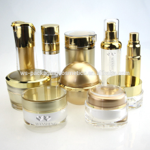 Jars and Bottles Cosmetic Packaging Plastic Gold Containers