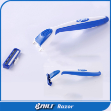 Rubber Handle Twin Blade Men No Disposable Razor