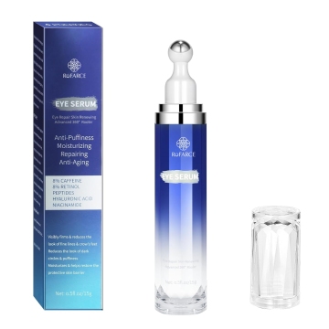 Wholesale Private Label Retinol Under Eye Serum Roller - Caffeine Anti-Aging Solution for Eye Bags, Wrinkles, and Puffiness