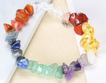 Irregular Natural Crystals Chakras Stone Bracelet